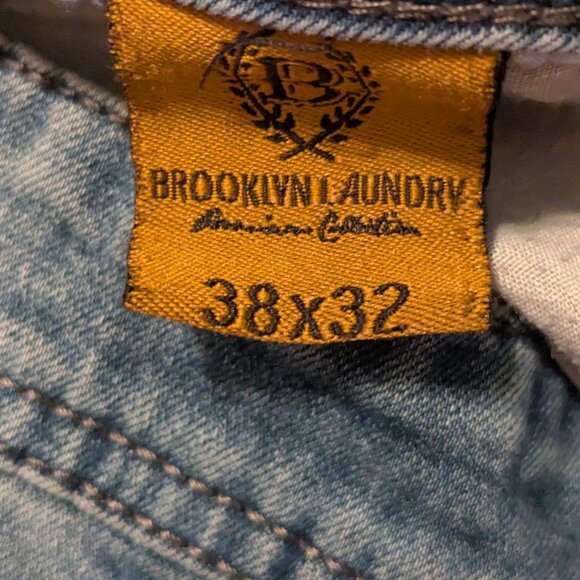 Brooklyn Laundry American Collection distressed straight leg jeans size 38 x 32 - Picture 10 of 11